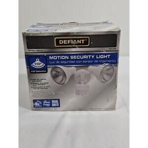 Defiant 110 Degree - 2 Light White Motion Activated Outdoor Flood Light - New